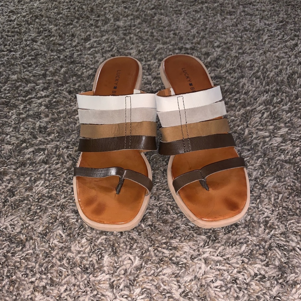 Lucky Brand Bazzra Sandal Heels Size 8.5 - Picture 5 of 7
